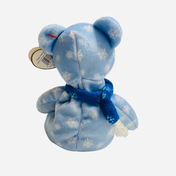 Ty Beanie Baby “1999 Holiday Teddy” – Blue Snowflake Bear with Tags - Picture 3 of 13